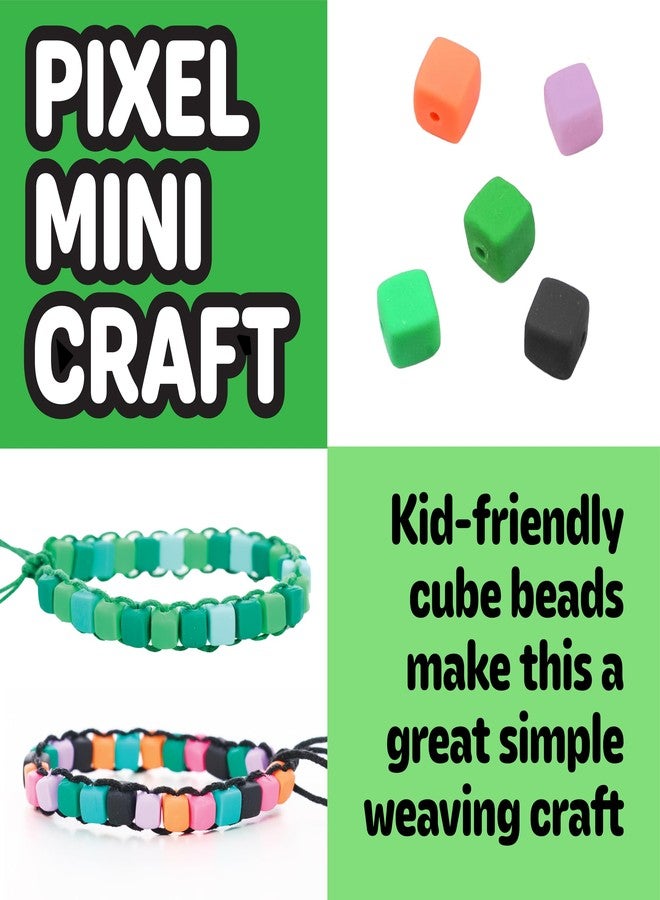 Creativity for Kids Woven Cube Bracelets Mini Kit | Make 5 Pixel-Inspired Bracelets with This STEAM Craft for Kids | Fun, Mess-Free Easter Basket Stuffers (Ages 6+) - Image 4